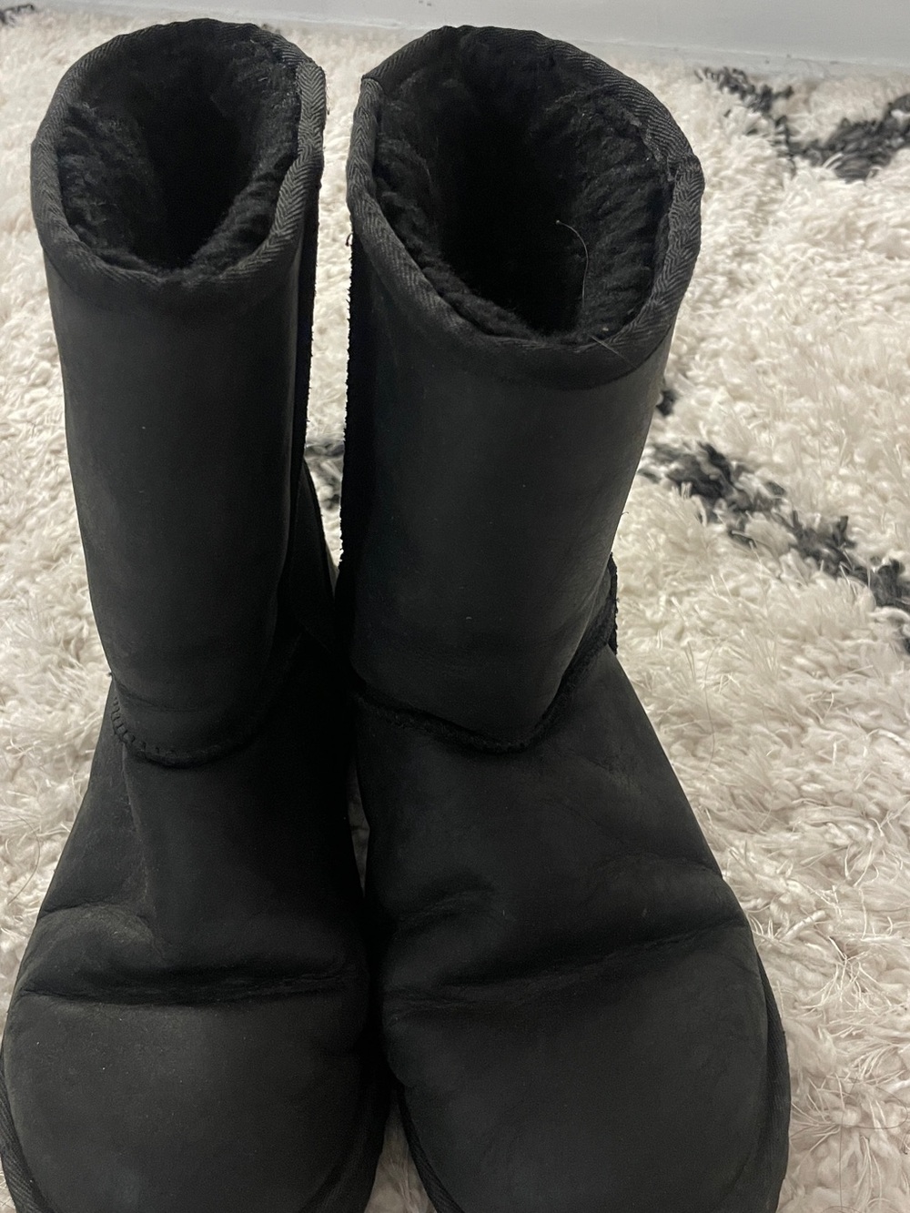 UGG Classic Black Shearling-Lined Women's Winter Boots
